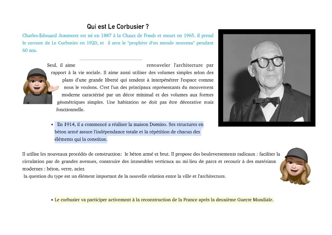 Le Corbusier : Biographie Courte et Œuvres Architecturales