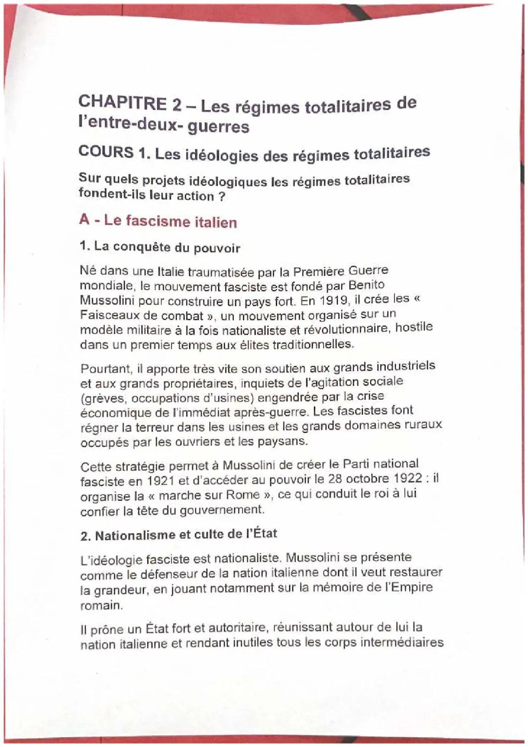 cours les régimes totalitaires 