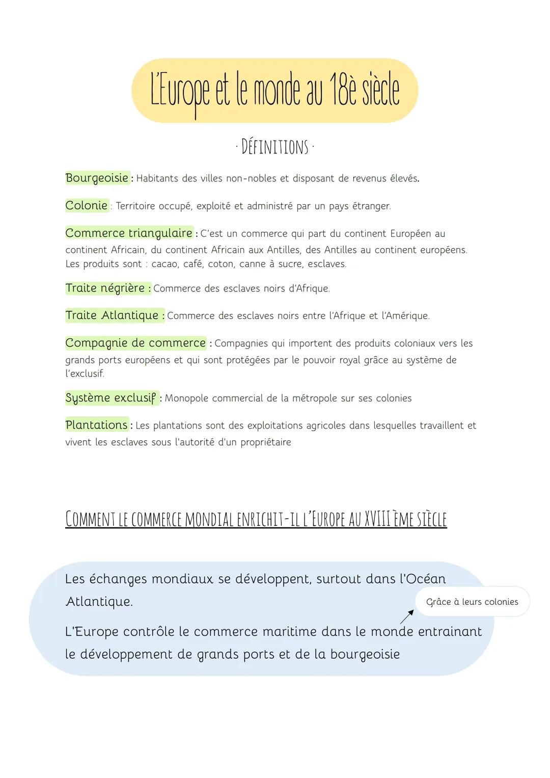 L'Europe et le monde au 18ème siècle