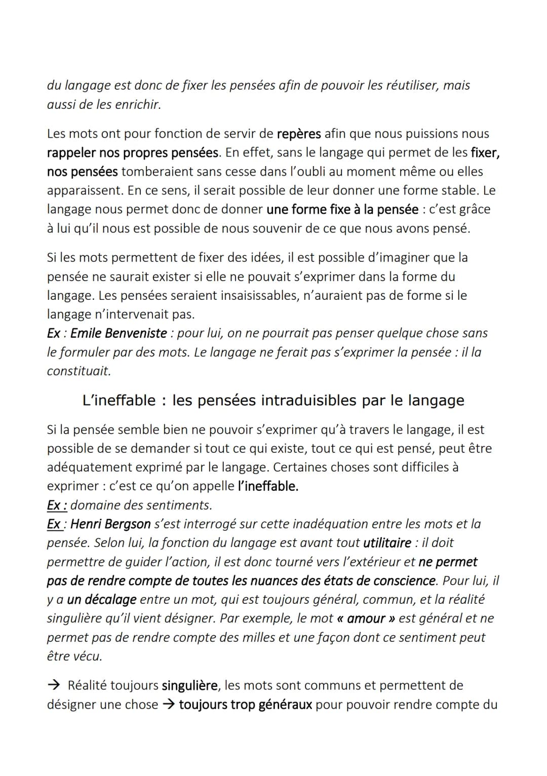Le langage
1) Le langage, propre de l'homme
Le langage désigne la parole humaine et s'oppose à la communication
animale. C'est l'expression 