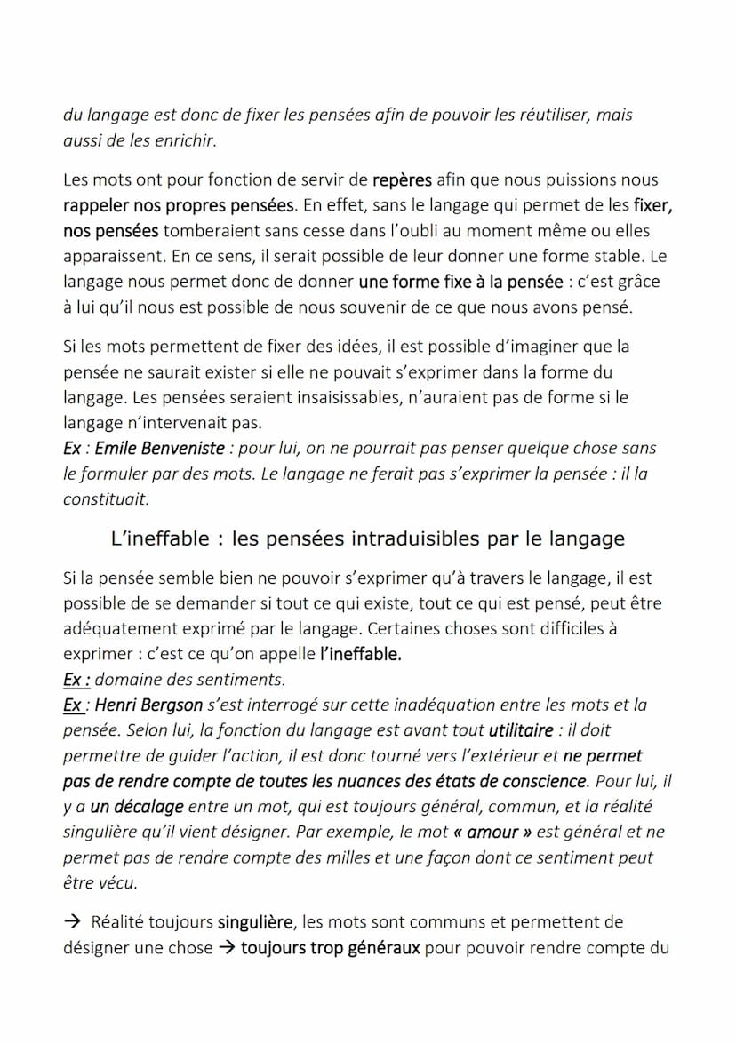 Le langage
1) Le langage, propre de l'homme
Le langage désigne la parole humaine et s'oppose à la communication
animale. C'est l'expression 