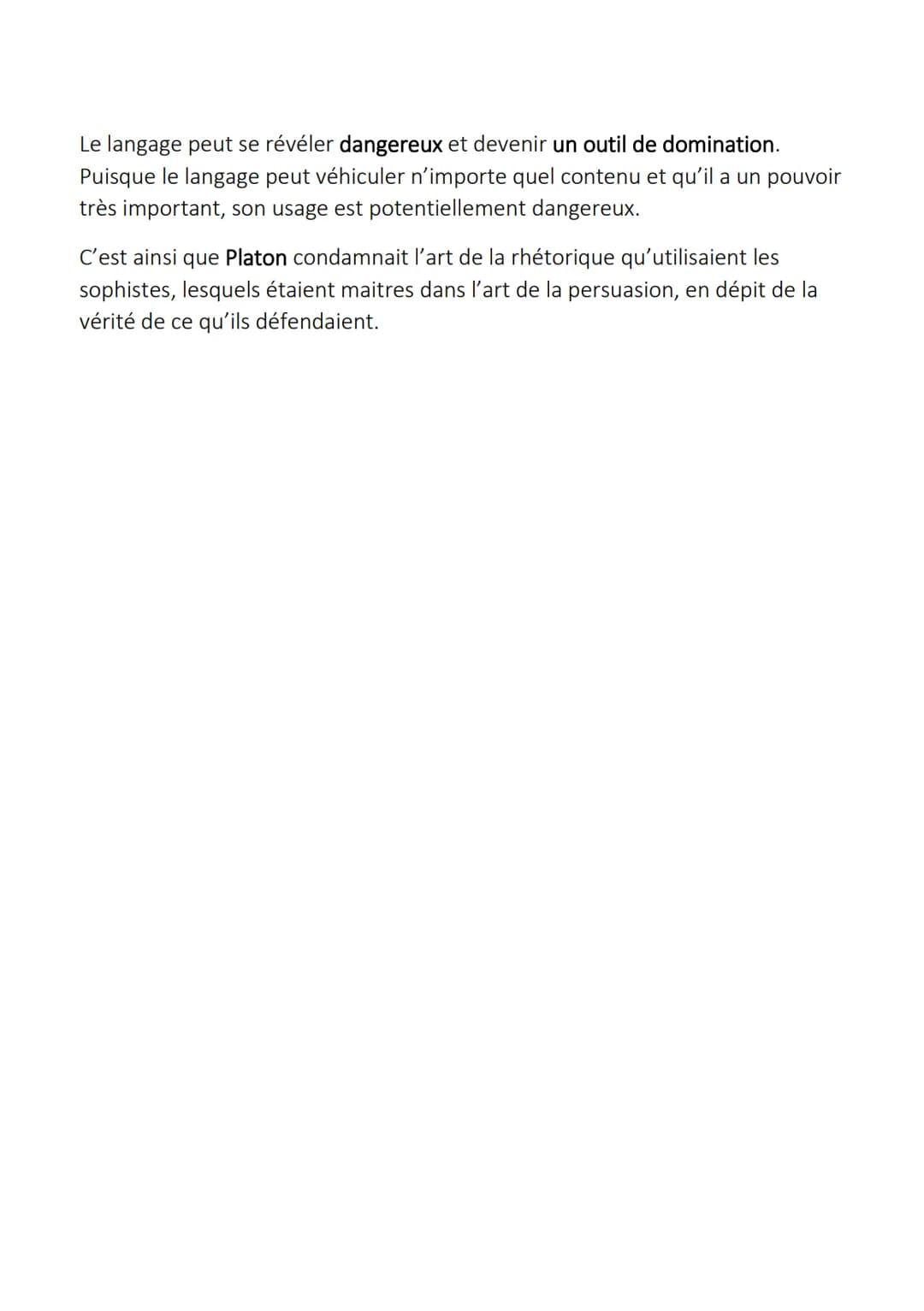 Le langage
1) Le langage, propre de l'homme
Le langage désigne la parole humaine et s'oppose à la communication
animale. C'est l'expression 