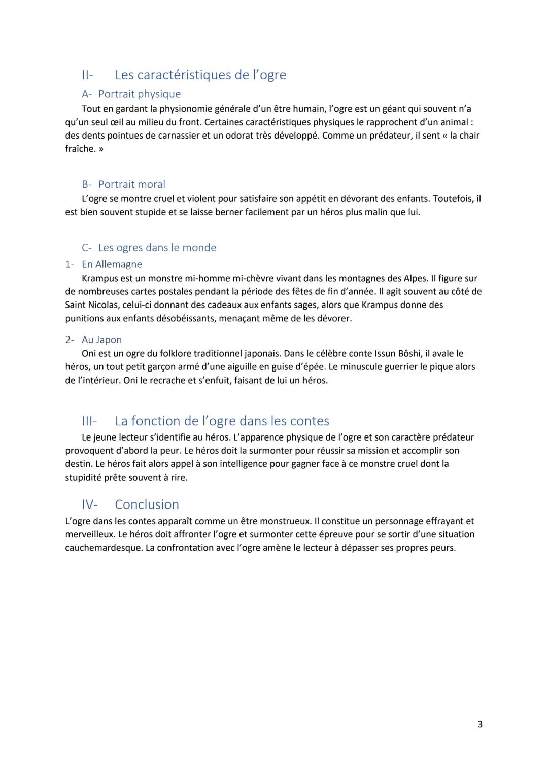 Table des matières
|- Un personage merveilleux...
||-
A-
Les origines du personnage de l'ogre...
B- Présence dans les contes merveilleux..
C
