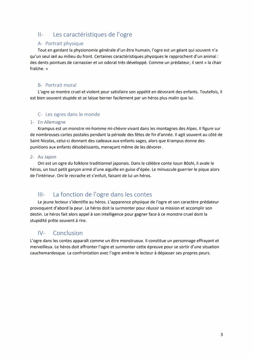 Table des matières
|- Un personage merveilleux...
||-
A-
Les origines du personnage de l'ogre...
B- Présence dans les contes merveilleux..
C