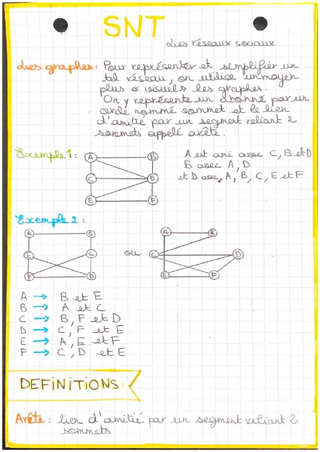 Les Réseaux Sociaux SNT Seconde - Cours et Exercices PDF