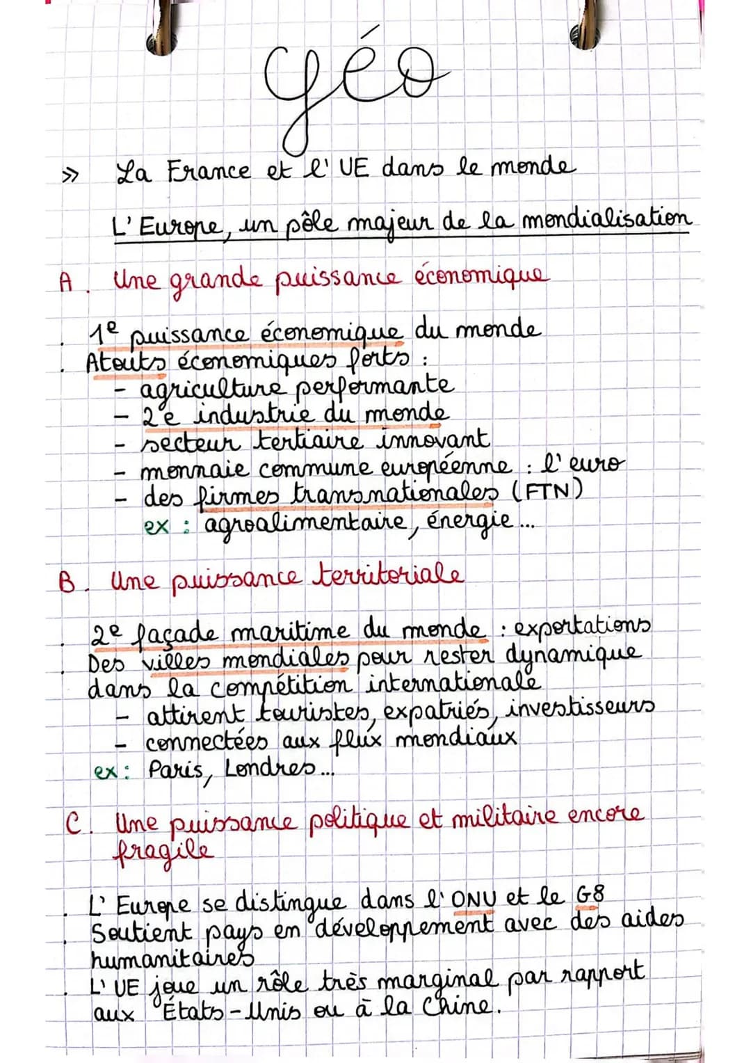 La France et l’Union Européenne dans le monde