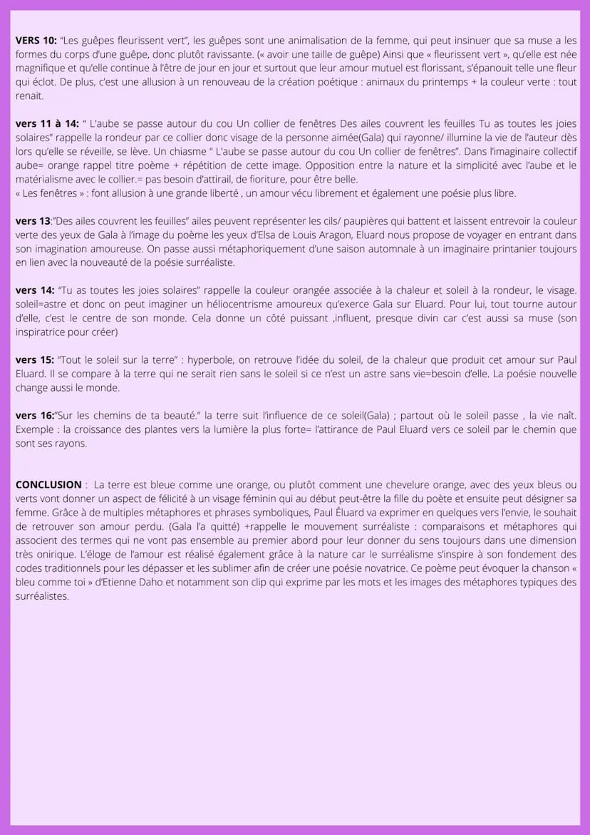 Français
analyse linéaire du poème « la terre est bleue comme une orange » de Paul Eluard
INTRODUCTION :
Paul Éluard est un poète français n