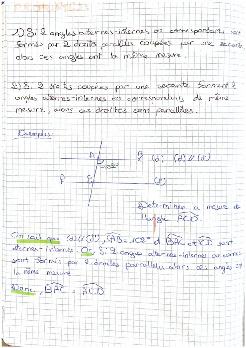 MADDAS
7
On
4 Meme dans les sciences
notamment en SVT on utilise
4 genre de reduction. Il
(5)
redige comme ceci:
(d)
-angles correspondants
