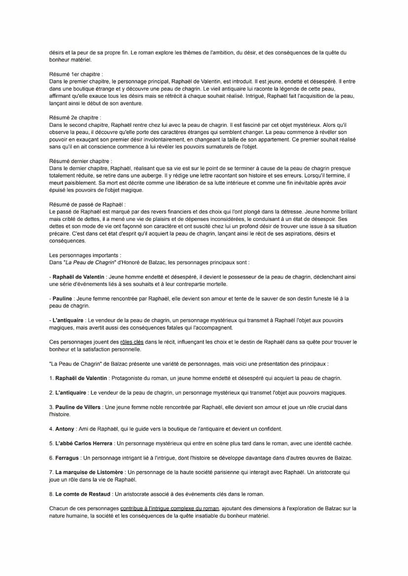 "La Peau de Chagrin" d'Honoré de Balzac est un roman riche en thèmes et en réflexions. Voici quelques citations clés et
importantes qui pour