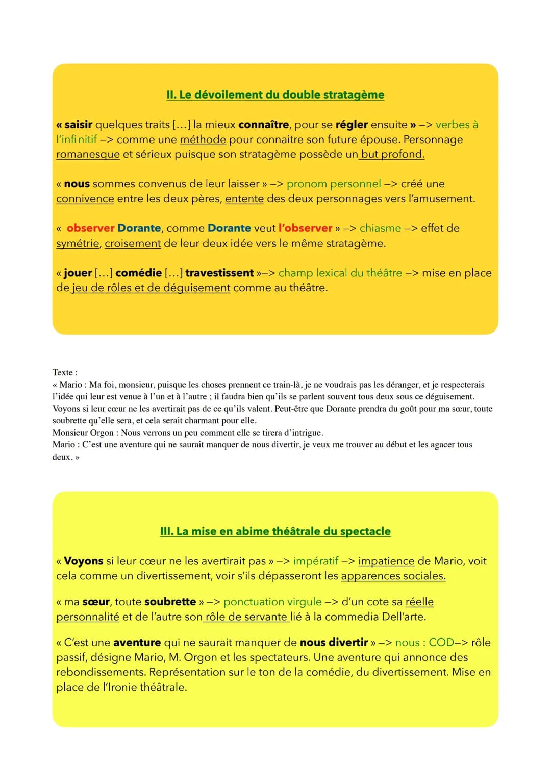Texte 8: << Double
stratagème >>
Acte I scène 4
Intro :
- Accroche : Marivaux est un dramaturge français du 18 ème siècle faisant parti du
m