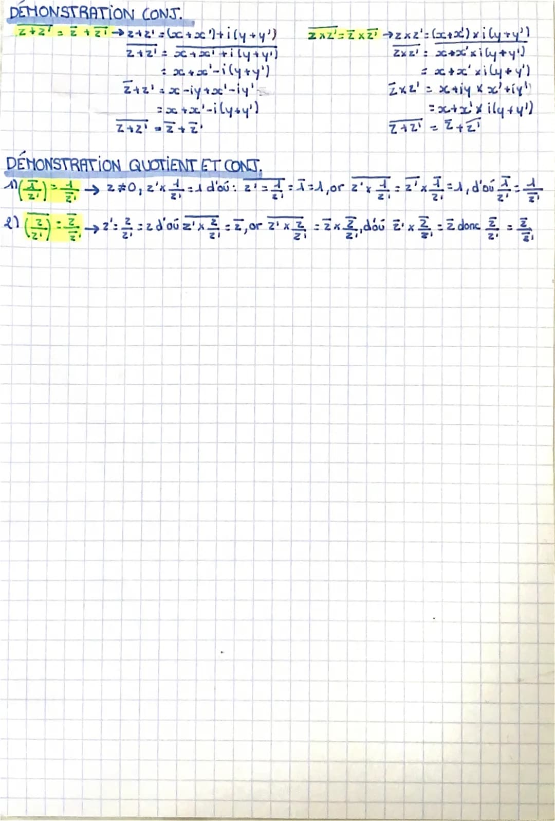 NOMBRES COMPLEXES
FORME ALGEBRIQUE
2= grib
a=Reiz) "b=Im(z)
Si Relz): 0 →imaginaire pur (ZER)
Si Im(z)=0 reel (ZER)
propricter
3+2²= (x6 +26