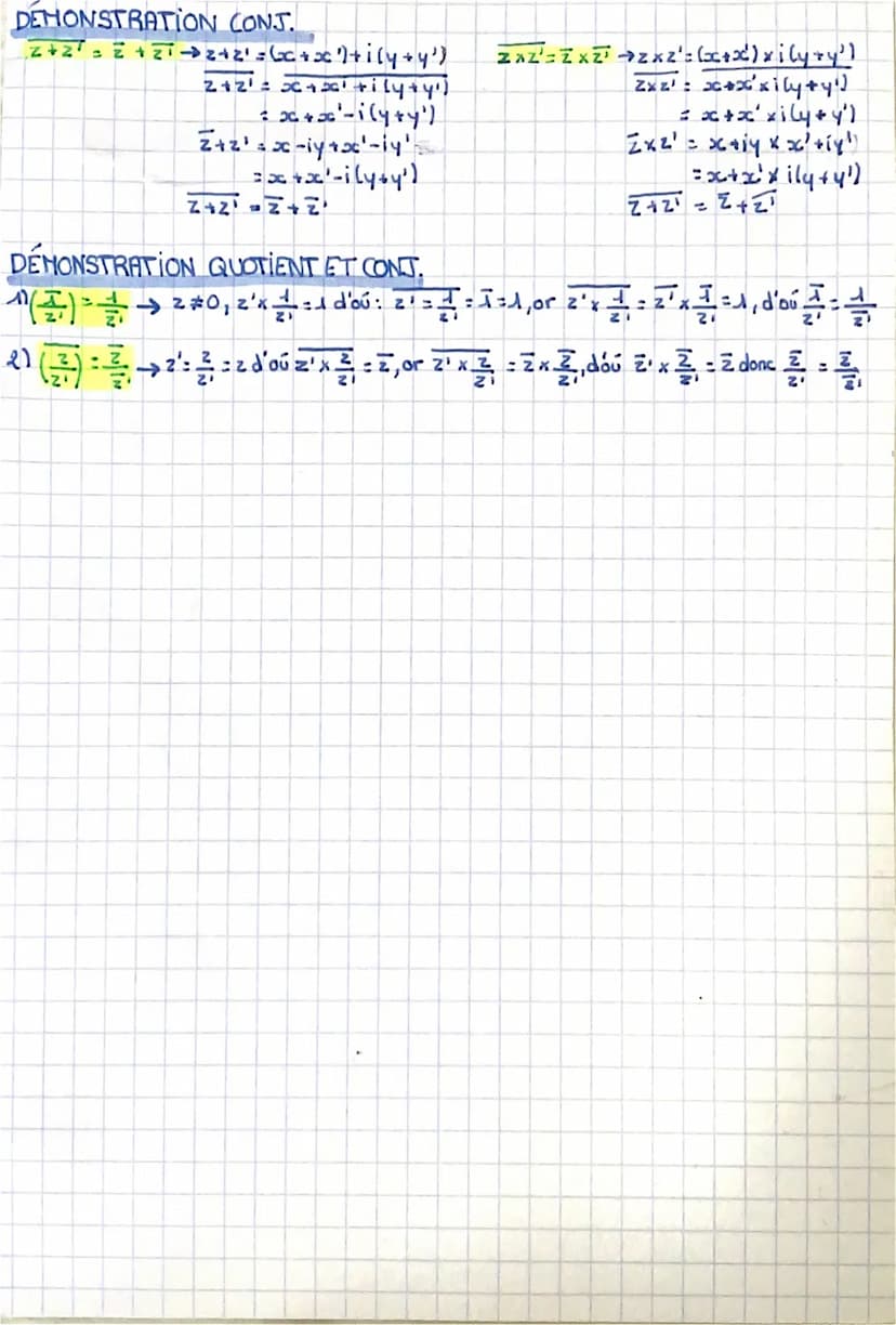 NOMBRES COMPLEXES
FORME ALGEBRIQUE
2= grib
a=Reiz) "b=Im(z)
Si Relz): 0 →imaginaire pur (ZER)
Si Im(z)=0 reel (ZER)
propricter
3+2²= (x6 +26