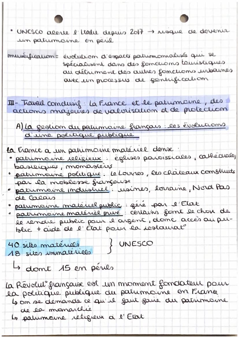 1
Identifier
HGGSP
protéger et valouser le patrimoime!
enjeux géopolitiques.
Introduction
patrimoine = ensemble de biens hérités du passé qu
