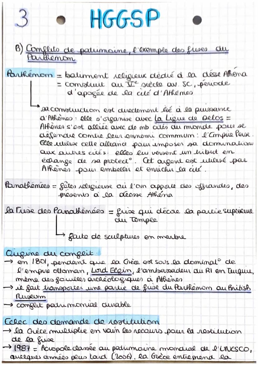 1
Identifier
HGGSP
protéger et valouser le patrimoime!
enjeux géopolitiques.
Introduction
patrimoine = ensemble de biens hérités du passé qu