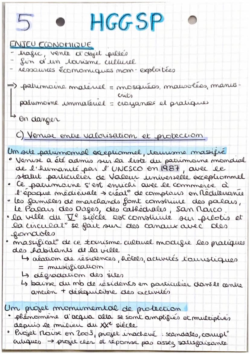 1
Identifier
HGGSP
protéger et valouser le patrimoime!
enjeux géopolitiques.
Introduction
patrimoine = ensemble de biens hérités du passé qu