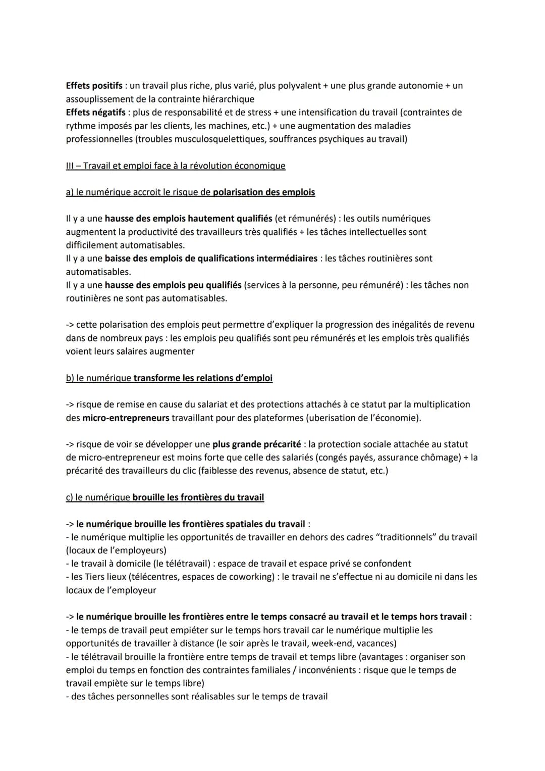 Chapitre 10: Quelles mutations du travail et de l'emploi ?
1- Les multiples dimensions du travail et de l'emploi
a) travail, emploi, activit