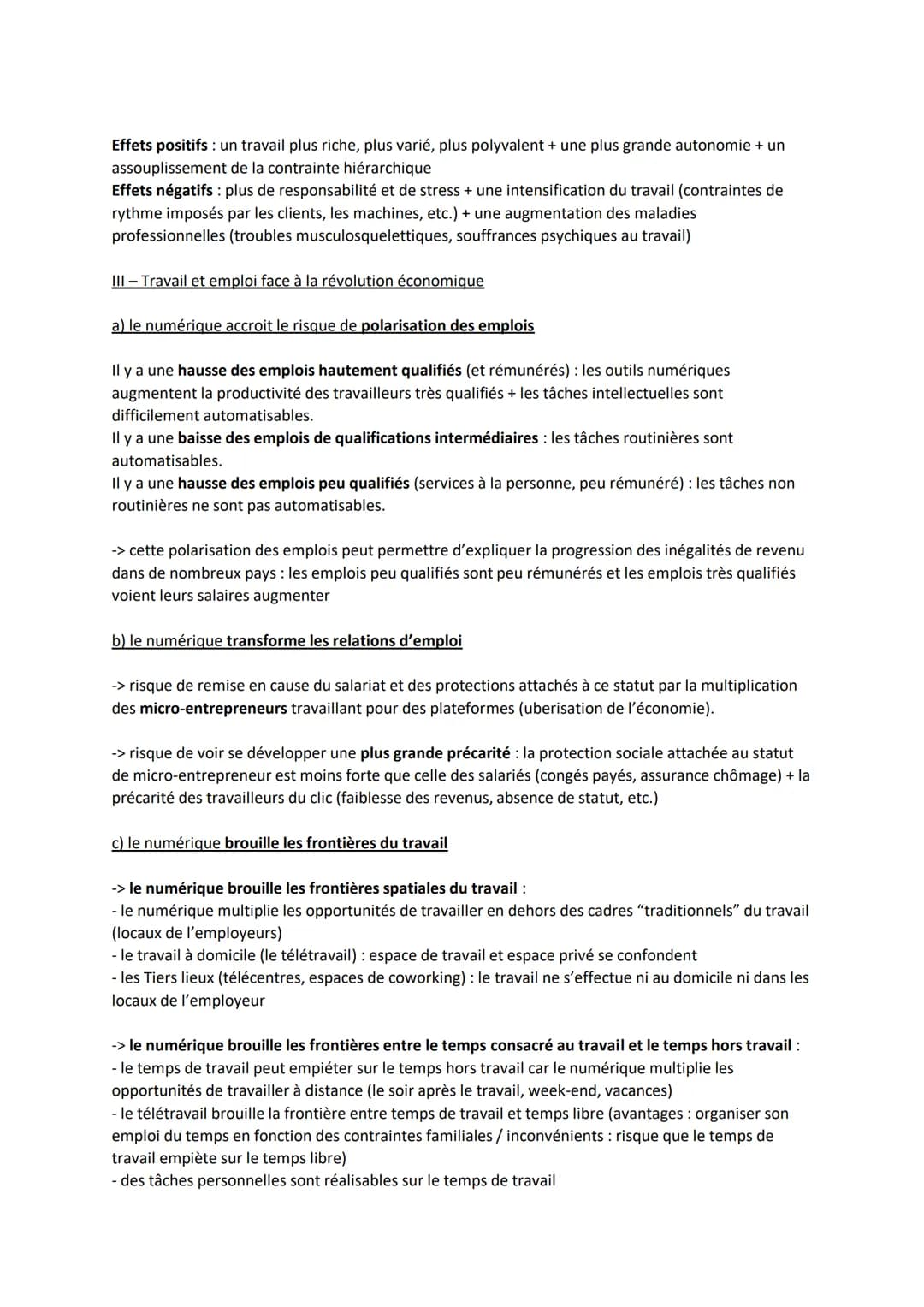 Chapitre 10: Quelles mutations du travail et de l'emploi ?
1- Les multiples dimensions du travail et de l'emploi
a) travail, emploi, activit