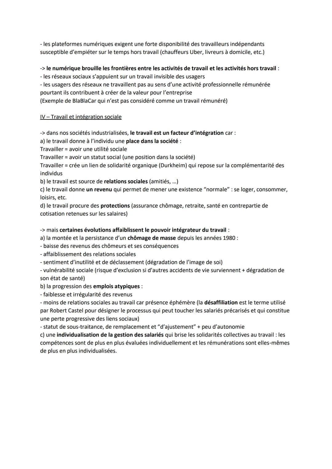 Chapitre 10: Quelles mutations du travail et de l'emploi ?
1- Les multiples dimensions du travail et de l'emploi
a) travail, emploi, activit