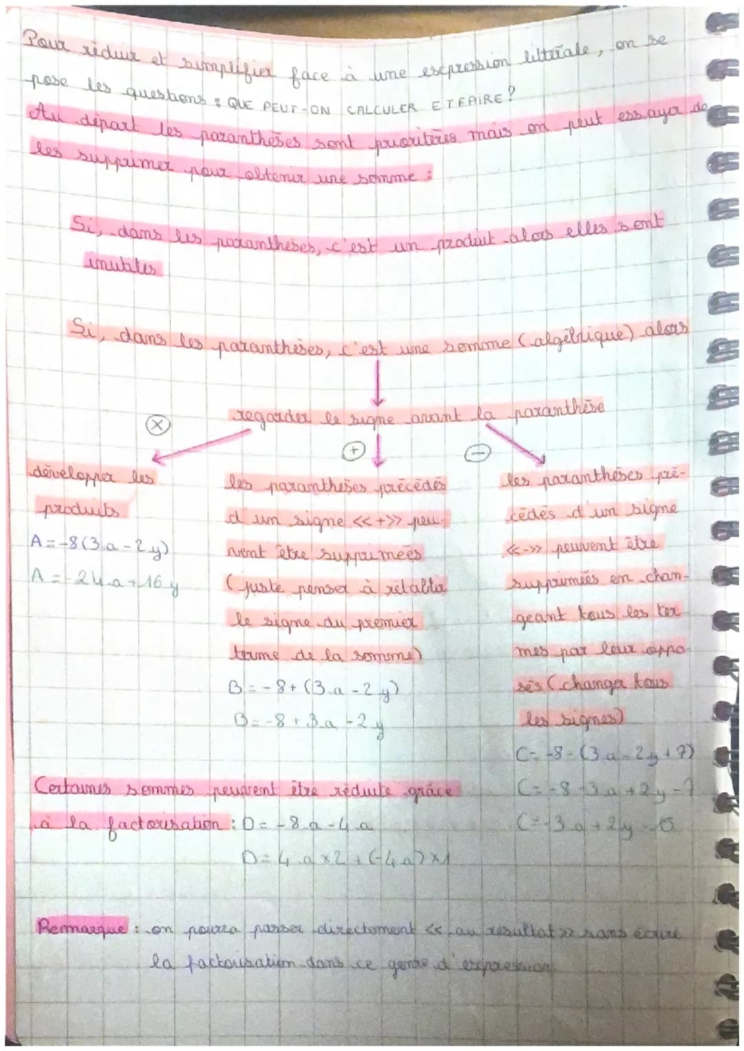 11
MATHS
le calcul litteral:
Dans les expressions litterales, les lettres remplaçant des nombres, les
règles de calcul continuent de s'appli