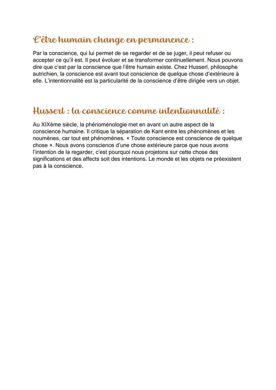 La conscience
Qu'est-ce que la conscience ?
On << prend conscience »> = réaliser quelque chose, découvre une vérité soudaine
On « perd consc