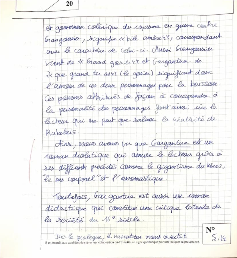 NOTE:
19
20
(le numéro est celui qui figure sur la liste d'appel)
je te félicite cher excellent dévoué
Appréciation du Correcteur?
monsieur 