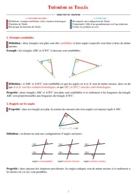Know Theoreme de Thales - Cours (poly) thumbnail