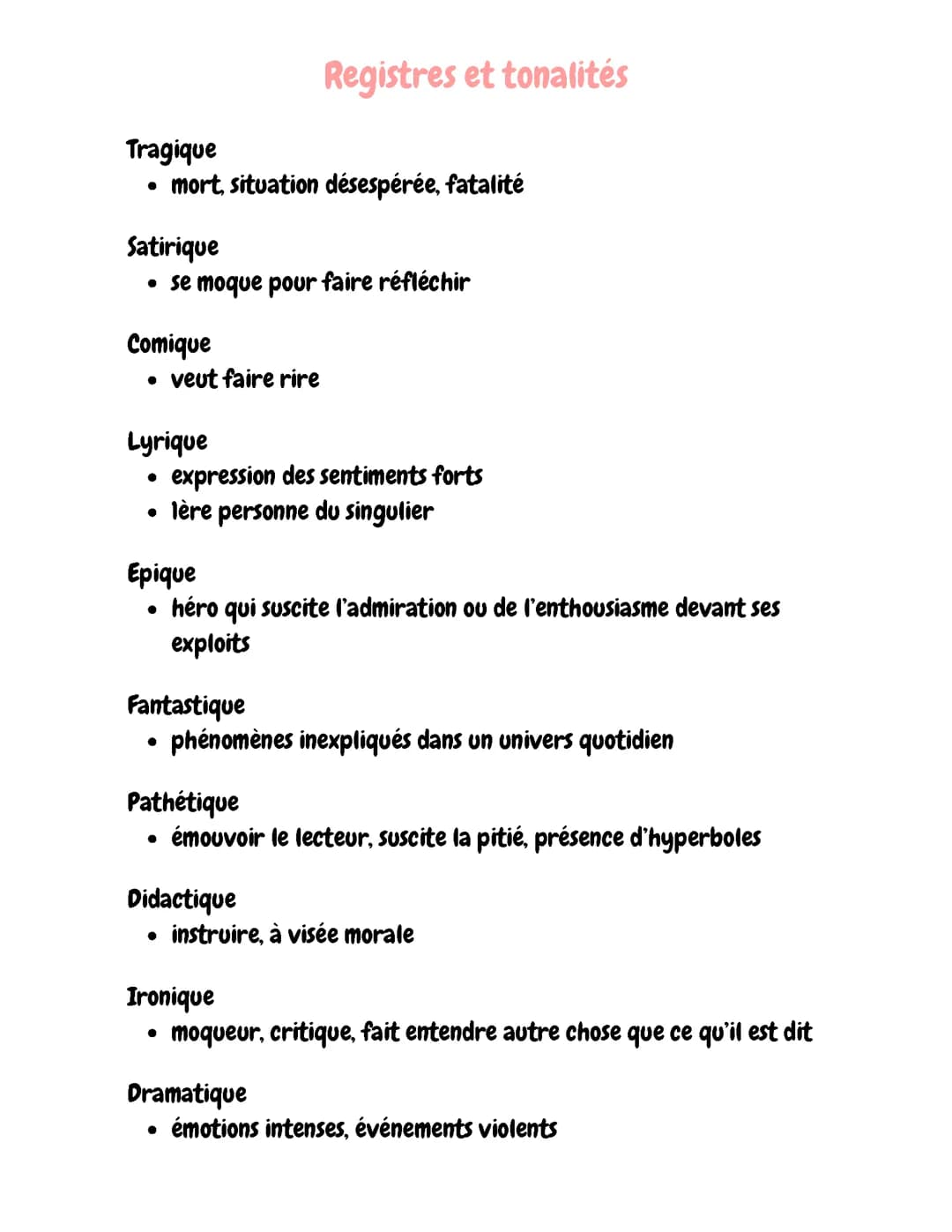 Registres et tonalités