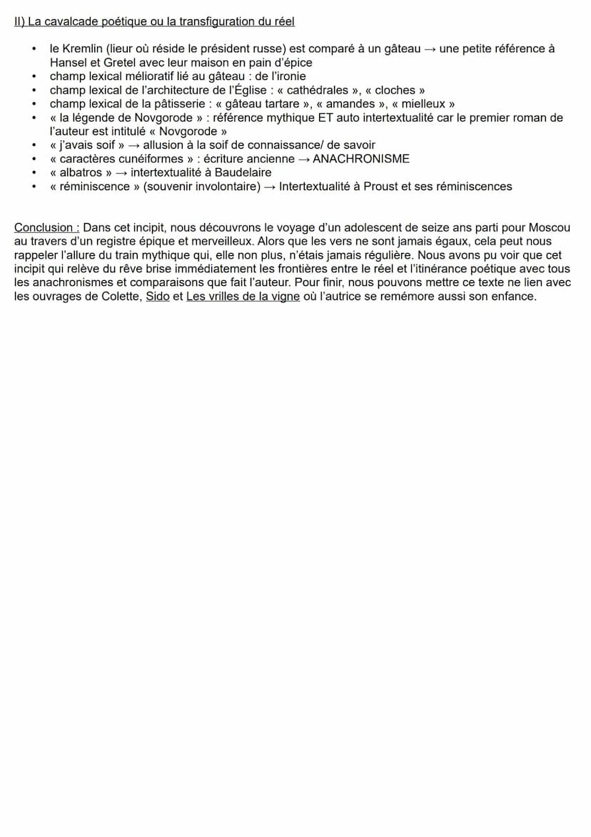 Problématique : - En quoi cet incipit onirique brise-t-il immédiatement les frontières entre le réel et
l'itinérance du poétique ?
Intro : A