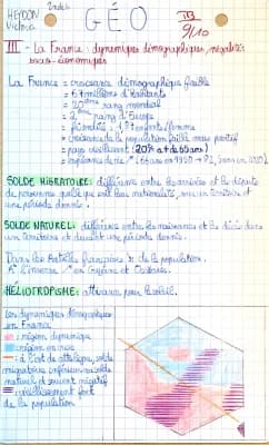 Know fiche de révision de géographie sur la France : dynamiques démographiques et inégalités socio économiques thumbnail