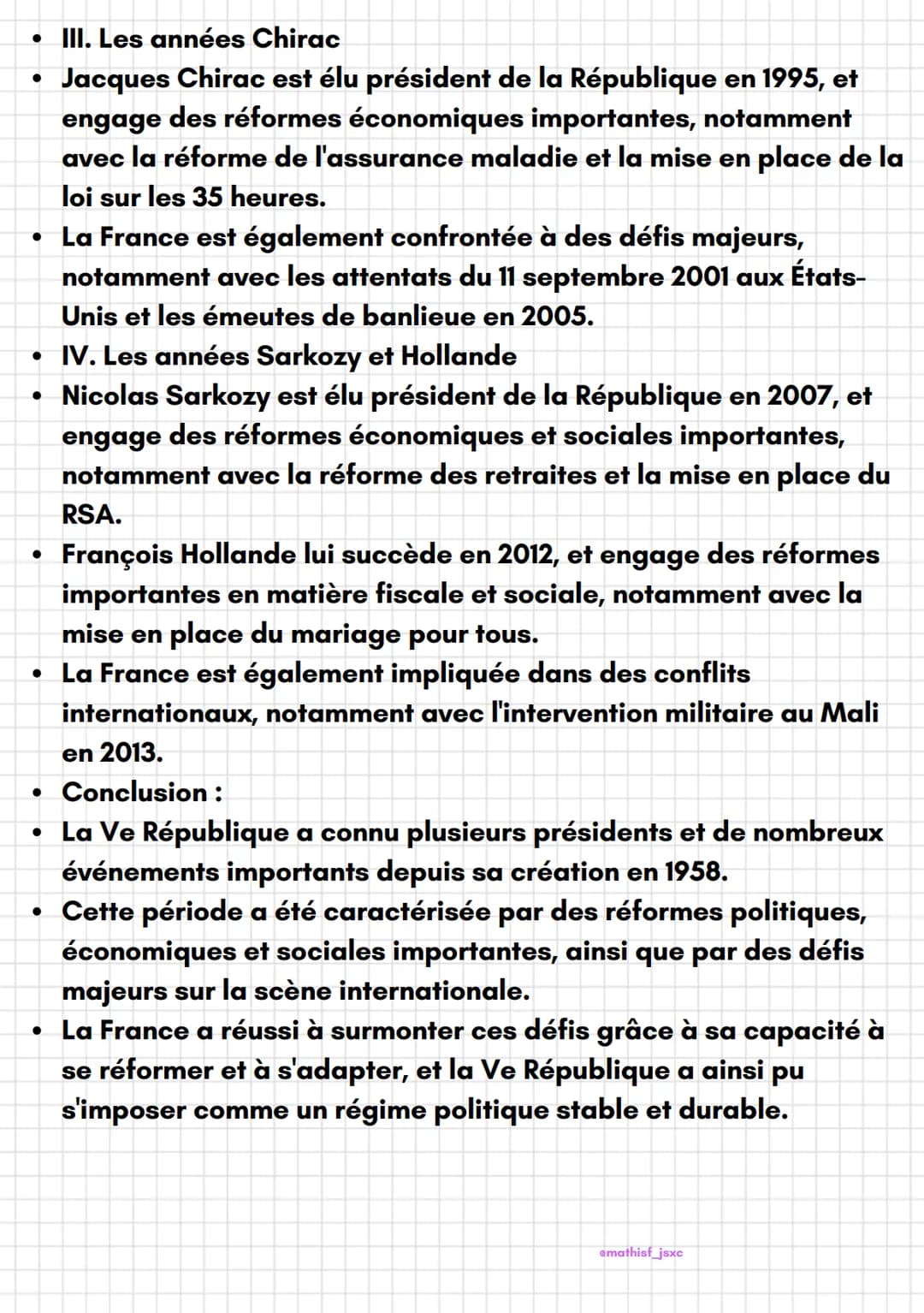 emathisf_jsxc
Histoire
La Ve république à l'épreuve de la durée (1958-2012)
Introduction :
• La Ve République a été créée en 1958, suite à u