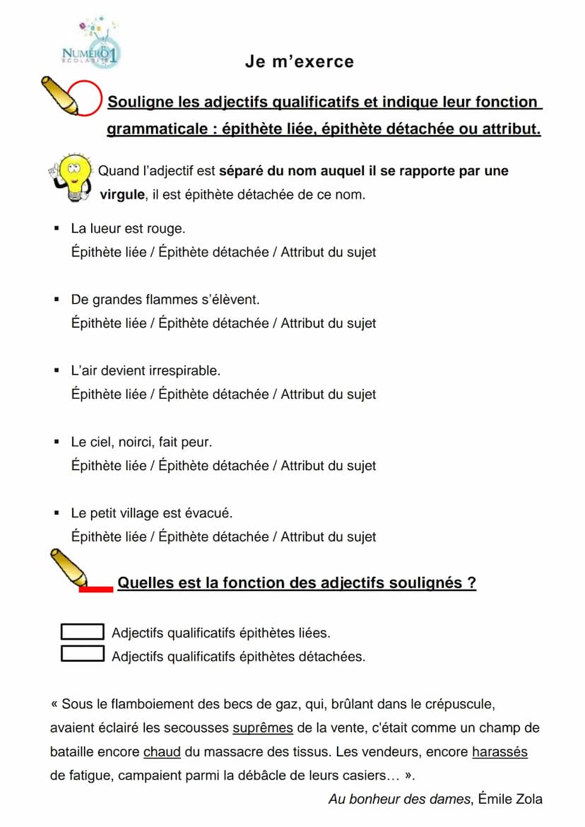 NUMERO
SCOLARIZE
Élaboré par les professeurs de français Numéro 1 Scolarité
Relu par Margot Goix, responsable pédagogique français
5ème Gram
