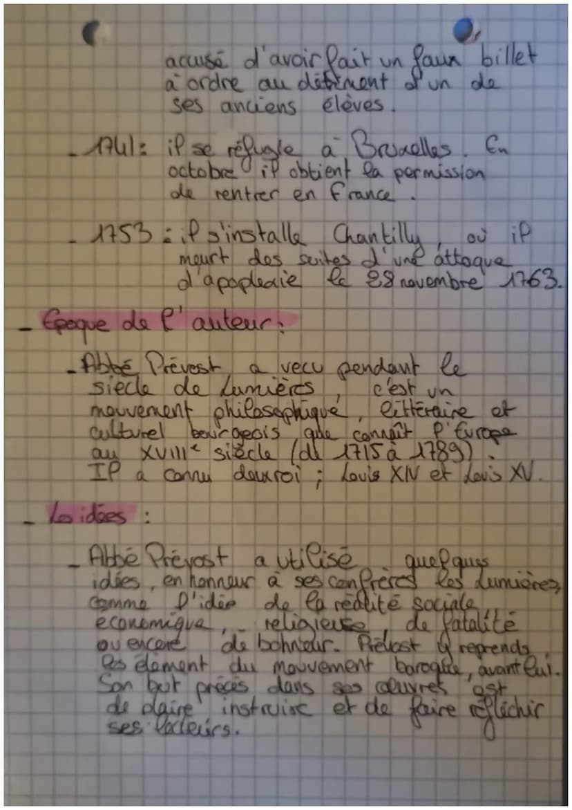 Manon
- Fiche auteurin
Les caut
Biographie: Abbé Prévost :
лет
- 1er Avril 1697. Naissance & Antoine
d -
François Prévost dit
Abbe Prévost
1