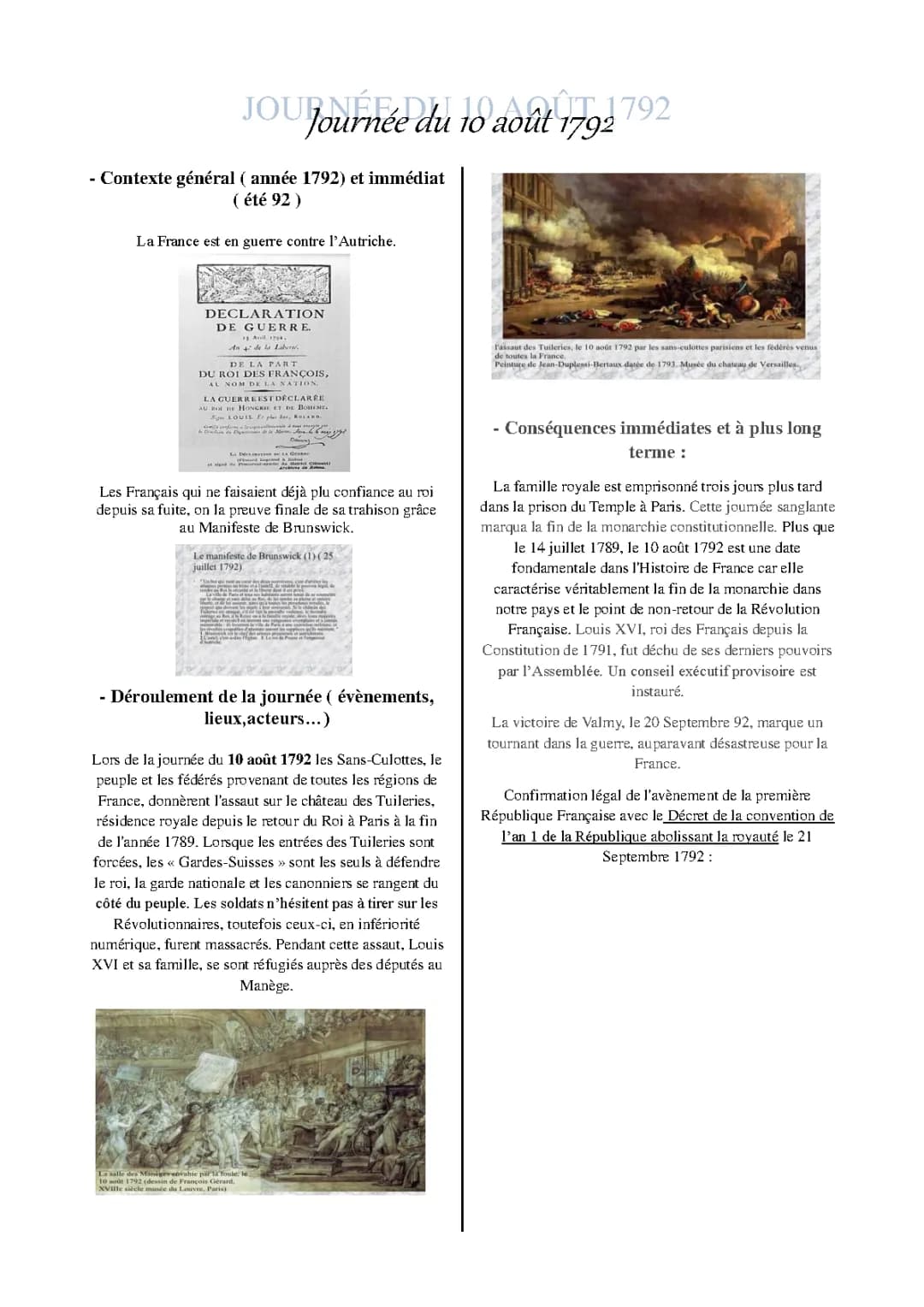 Journée du 10 Aout 1792