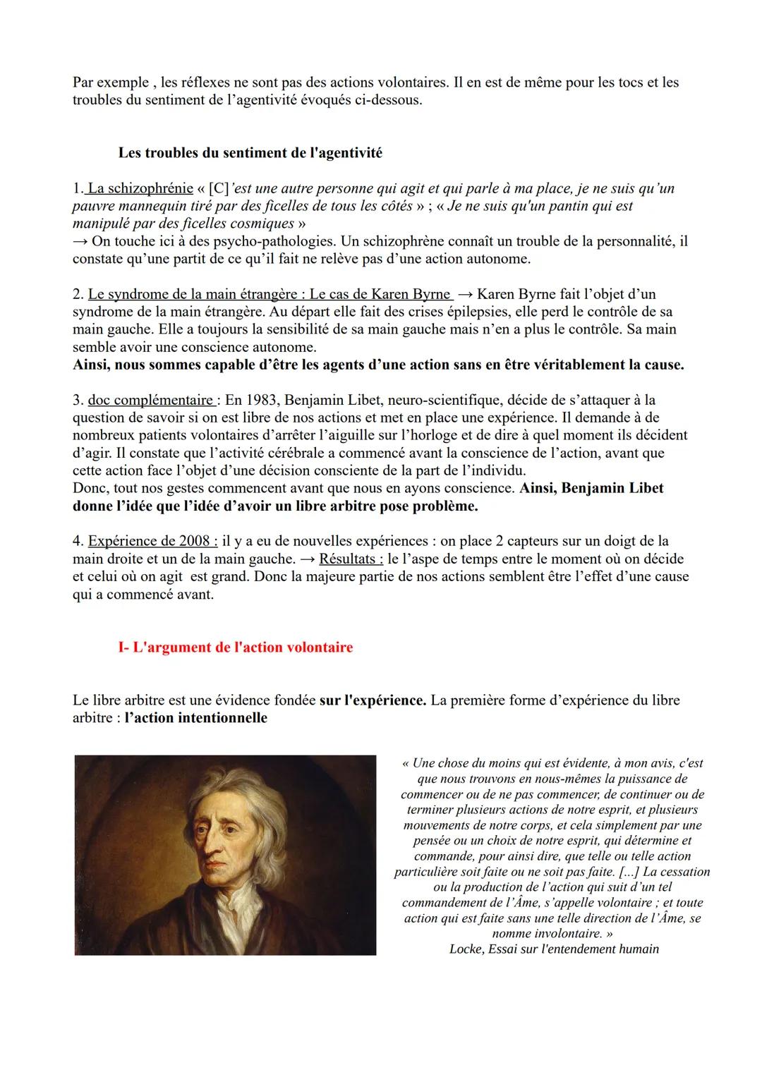 Séquence 2: Philosophie du sujet
Chapitre 3 Le Libre arbitre
Notions conscience, inconscient, liberté
Le libre arbitre c'est décider pour so