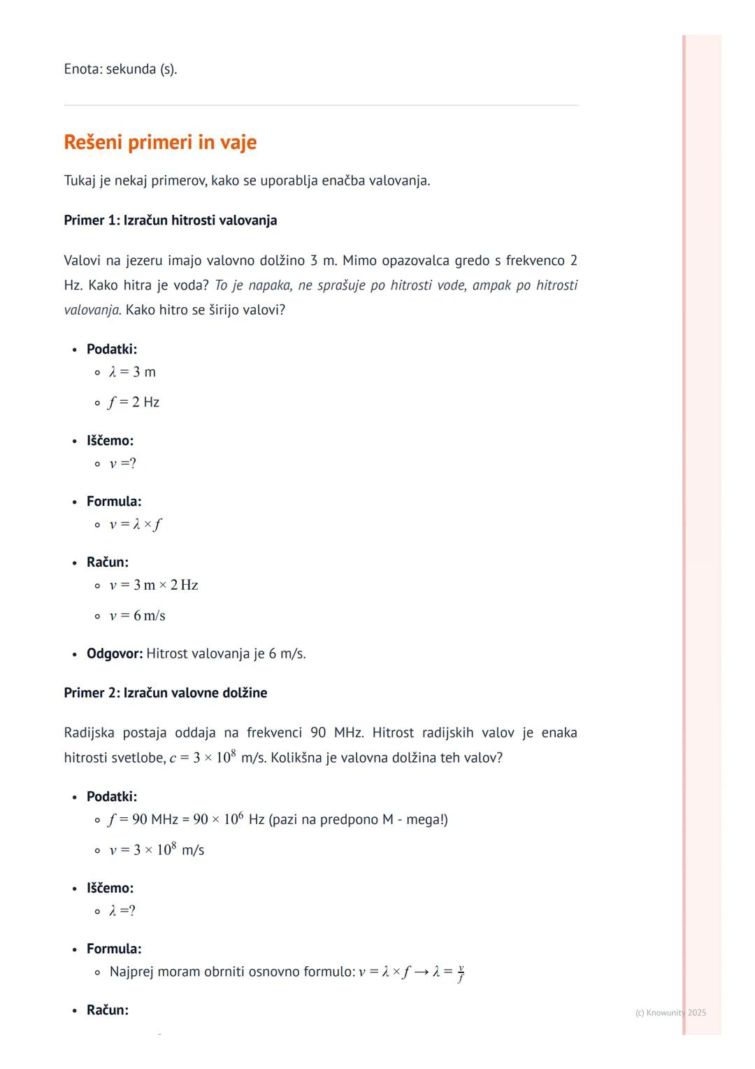 # Valovanje

Kaj je valovanje?

Valovanje je širjenje motnje skozi prostor. Pri tem se prenaša energija, ne pa snov.
Delci snovi, po kateri 