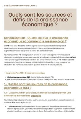 Know Quels sont les sources et défis de la croissance économique ? thumbnail