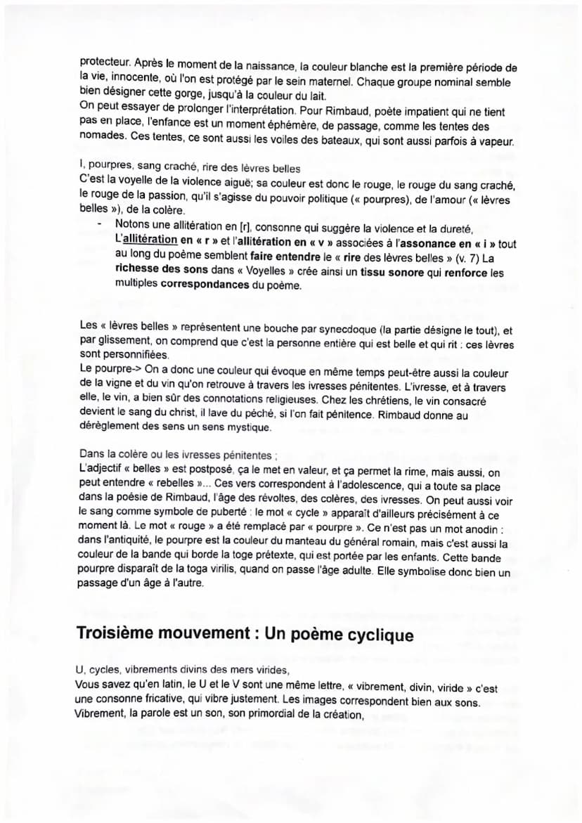 Voyelles- Rimbaud
"j'ai voulu dire ce que ça dit, littéralement et dans tous les sens" il a voulu dire et sa poésie
s'ouvre à une infinité d