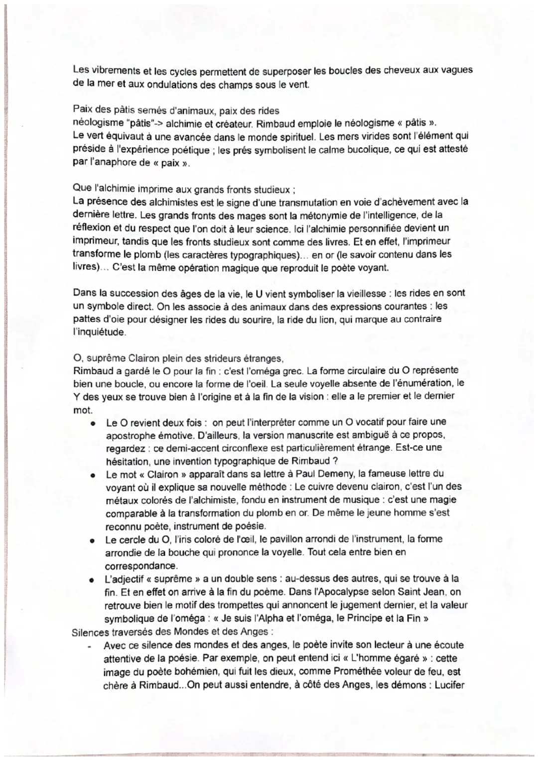 Voyelles- Rimbaud
"j'ai voulu dire ce que ça dit, littéralement et dans tous les sens" il a voulu dire et sa poésie
s'ouvre à une infinité d