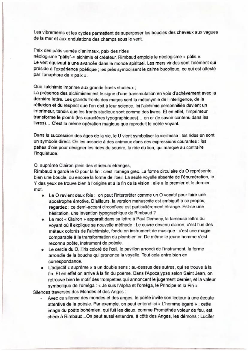 Voyelles- Rimbaud
"j'ai voulu dire ce que ça dit, littéralement et dans tous les sens" il a voulu dire et sa poésie
s'ouvre à une infinité d