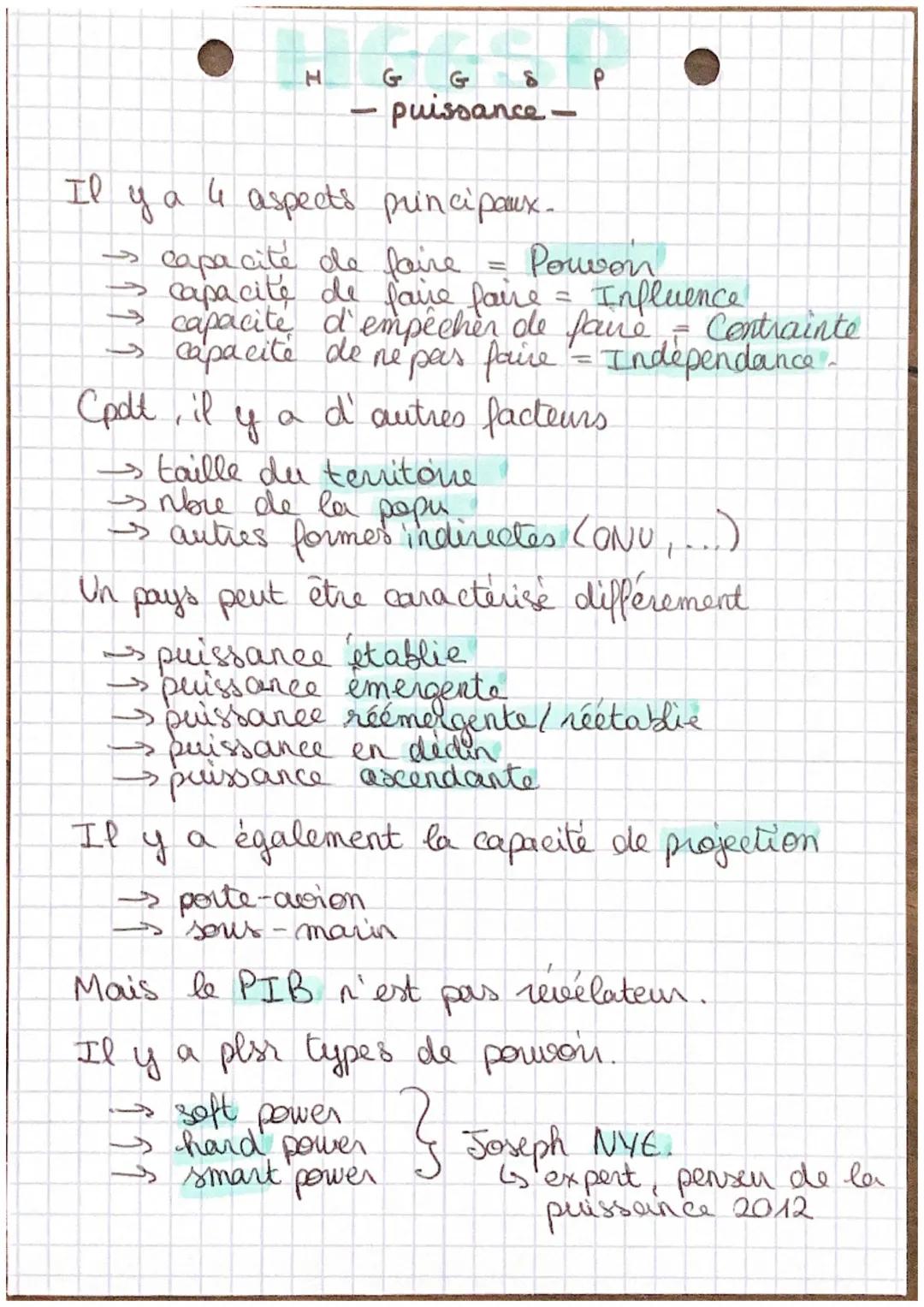 Il
y a
4
H
-
G G
puissance.
aspects principaux-
> capacité de faire
=
-
P
Pouvon
→ capacité de faire faire = Influence
capacité d'empêcher d