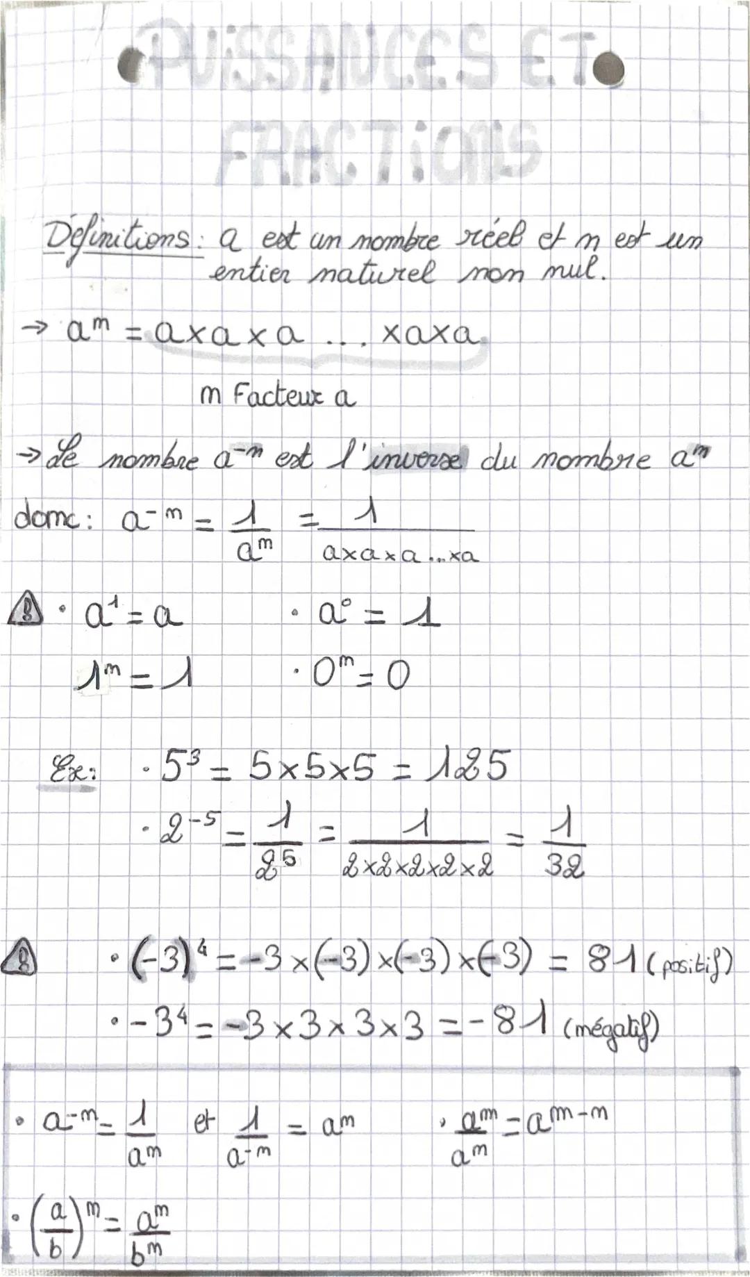 puissances et fractions 