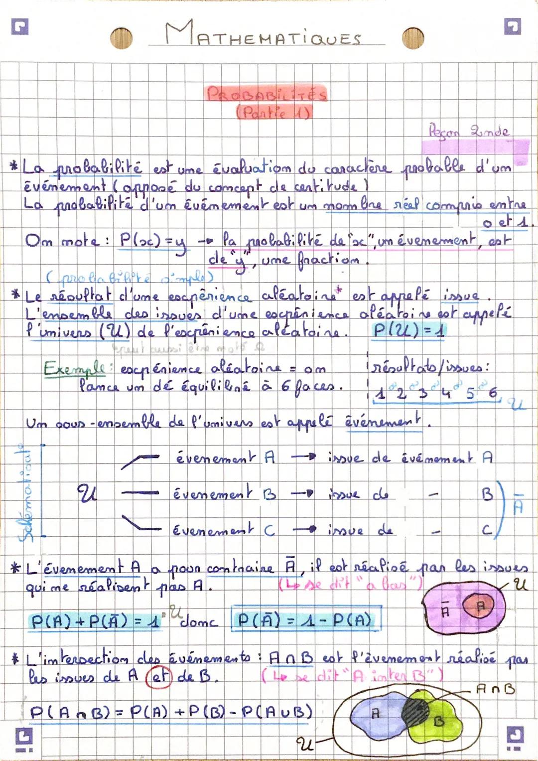 Comprendre les Probabilités : Formules et Concepts