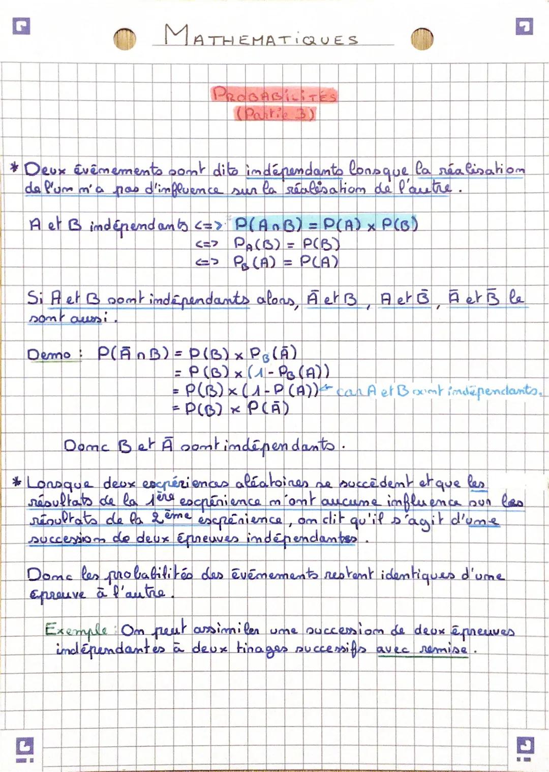 Pecan unde
* La probabilité est une évaluation du caractère probable d'um
événement (opposé du concept de certitude I
La probabilité d'un év
