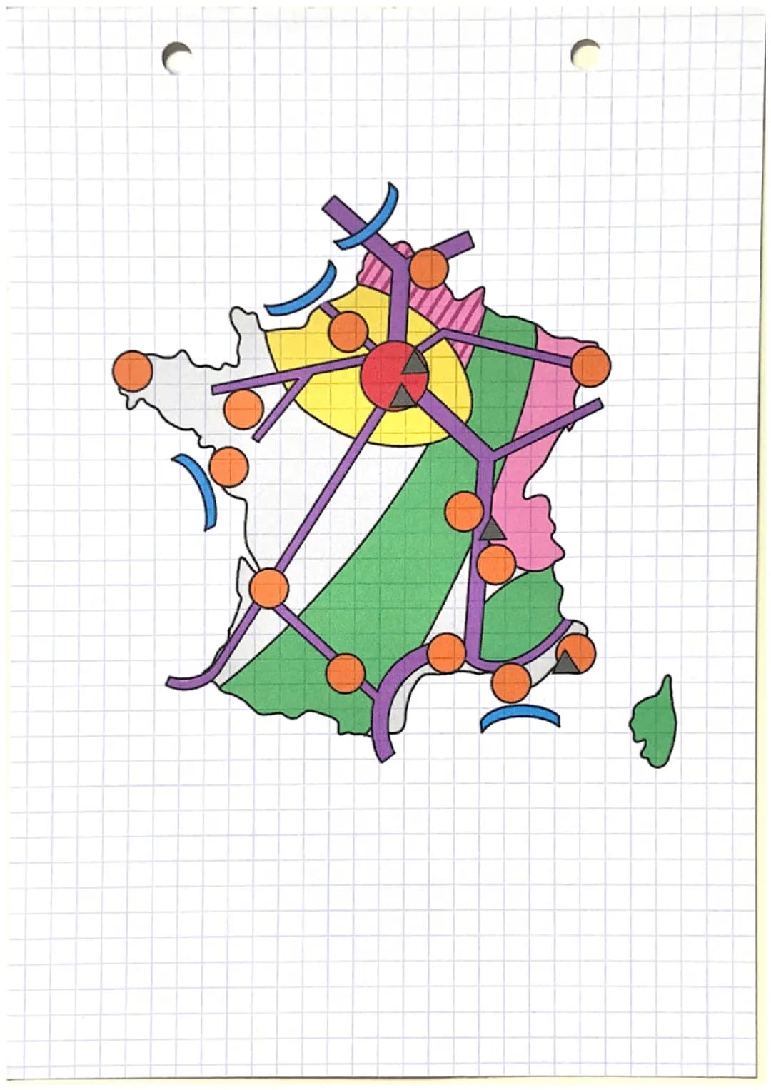 C
C D
Un réseau dominant de métropoles
Métropole mondiale
Autres métropoles
Des contrastes spaciaux
Cœur du territoire
Régions intégrées à l