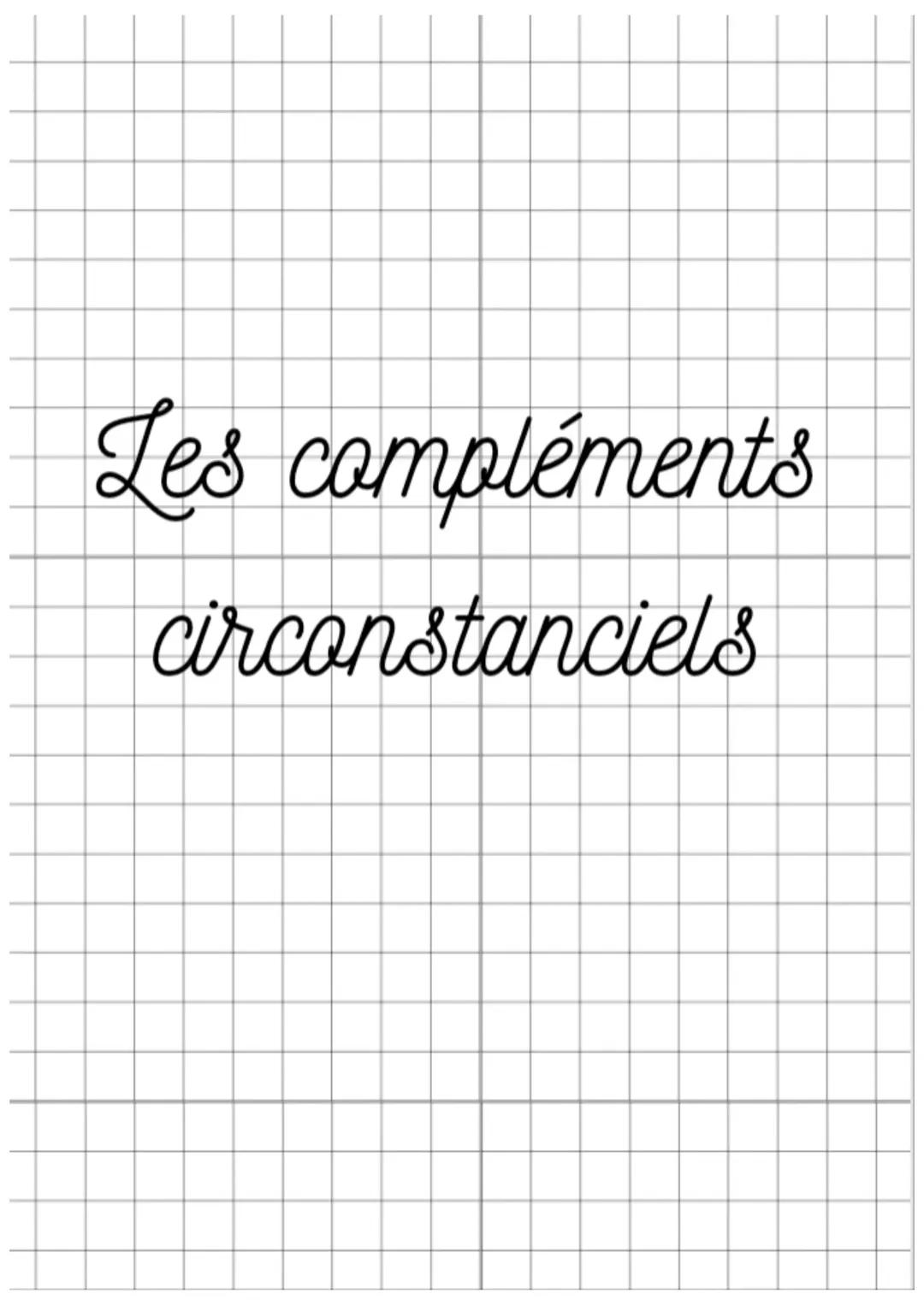 Apprends les Compléments Circonstanciels avec des Exercices Amusants!