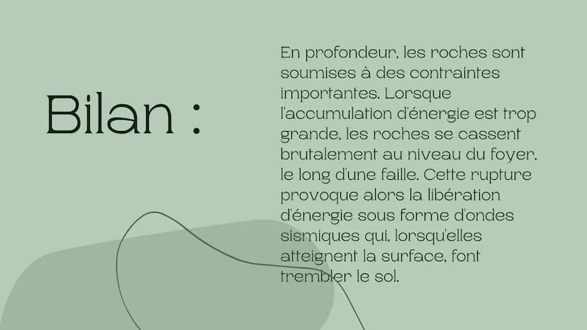 Les risques
liées aux
séismes
Comment un séisme peut entraîner un risque pour
l'Homme ? Sommaire
Les sujets traités
Thème 1: Les effets d'un