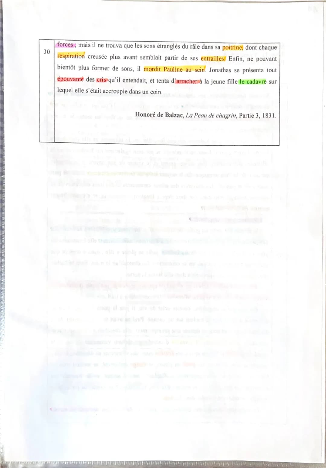 11
Séquence 3. La Peau de chagrin, Balzac, 1831.
Texte 11: La mort de Raphaël.
Parcours << Romans de l'énergie: création et destruction >>.
