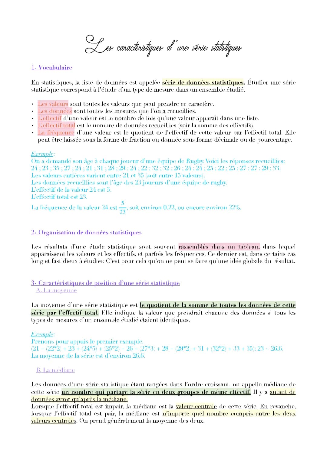statistiques