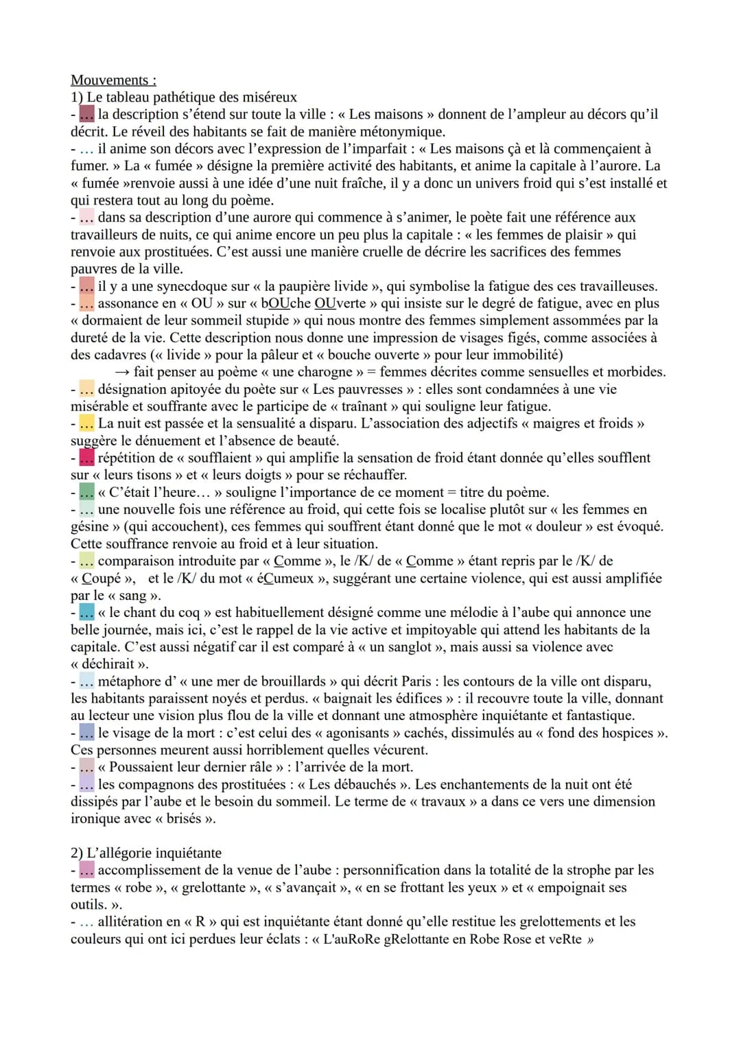 BAUDELAIRE, LES FLEURS DU MAL, CRÉPUSCULE DU MATIN. « Les maisons çà et
là » (v12) à « vieillard laborieux. » (v28)
Les maisons çà et là com