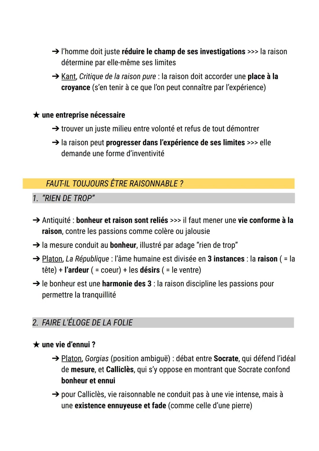 La raison
définition raison:
1. faculté de distinguer le vrai du faux, le bien du mal
2. ce qui permet d'expliquer ou de justifier un phénom